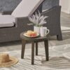 Outdoor Table With Slat Panel Table Top - Gray - Image 2