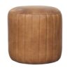 Buffalo - Leather Boucle Footstool - Brown - Image 4