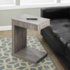 Accent Table, C - Shaped Contemporary & Modern - Taupe - Image 4