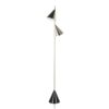 Cone - Contemporary Floor Lamp - Plated Nickel / Black - Image 5