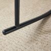 Rocking Chair With Backrest And Black Metal Legs For Living Room - Brown - Image 9