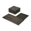 Interlocking Deck Tiles Striped Pattern - Dark Brown - Image 27