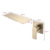 Modern Wall Mounted Bathroom Sink Faucet With Single Handle And Waterfall Design Stainless Steel - Brushed Gold - Image 3