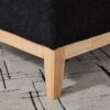 Upholstered Storage Ottoman With Reversible Lid Coffee Table, Foot Stool Square Footrest With Rubberwood Legs For Living Room Bedroom Entryway And Office - Black - Image 9