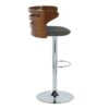 Cosi - Mid-Century Modern Adjustable Barstool (Set of 2) - Walnut / Charcoal - Image 3