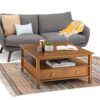 Warm Shaker - Square Coffee Table - Light Golden Brown - Image 8