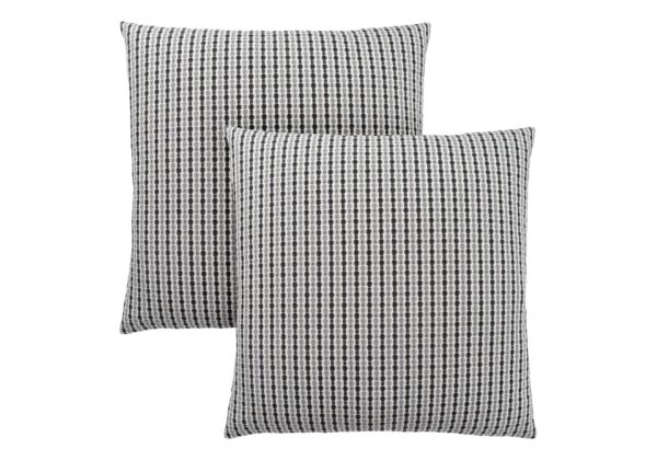 Pillows, Square, Insert Included, Decorative Throw, Hypoallergenic, Stylish Appearance (Set of 2) - Gray