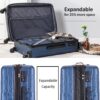 Expanable Spinner Wheel 2 Piece Luggage Set ABS Lightweight Suitcase With Tsa Lock 20" / 24" - Blue - Image 4