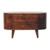 Curved Blanket Box - Walnut - Image 5