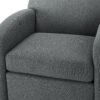 Eddie - Swivel Chair With Durable Hemp Like Fabric And 360 Degree Swivel - Gray - Image 8