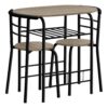 3 Pieces Dining Table Set, Small, Contemporary & Modern - Taupe - Image 2