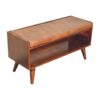 Bench With Brown Leather Seatpad - Chestnut - Image 2