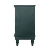 Hollow Carved 3 Drawer Dresser With Metal Handles, Storage Chest For Living Room Or Bedroom - Blackish Green - Image 9
