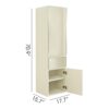 Elise - Slim Modular Wood Closet Cabinet With Mirror In Durable Melamine Construction - White - Image 3