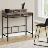 Computer Desk, Home Office, Standing, Storage Shelves, Laptop, Contemporary & Modern - Taupe - Image 2