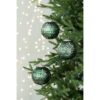 Christmas Ball Ornaments, Glass Decorative Hanging Ball Christmas Tree Ornaments, For Holiday Party Decorations (Set of 6) - Green - Image 6