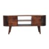 Rounded Entertainment Unit - Walnut - Image 4