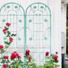 4 Pack Metal Garden Trellis Rustproof Trellis For Climbing Plant Outdoor Flower Support - Green - Image 15