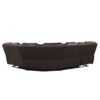 Modern Faux Leather Manual Reclining With Center Console And LED Light Strip, Living Room Furniture Set, Symmetrical Couch With 2 Cup Holders And Storage For Living Room - Brown - Image 15