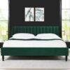 Aspen - King Vertical Tufted Modern Headboard Platform Bed Set - Evergreen - Image 12