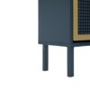 3 Door Metal Shoe Rack, Freestanding Modern Shoe Storage Cabinet With Metal Rattan, Particle Board For Entryway - Blue Gray - Image 21