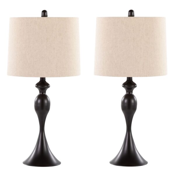 Ashland - Contemporary Table Lamp (Set of 2) - Oil Rubbed Bronze / Oatmeal