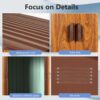 Metal Storage Shed Appealing Horizontal Siding In Woodgrain With Coffee Trim To Complement - Light Brown - Image 7