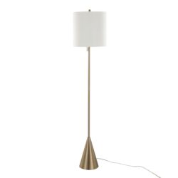 Cone - Contemporary Floor Lamp - Gold / White