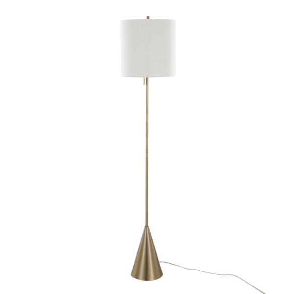 Cone - Contemporary Floor Lamp - Gold / White