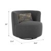 Benz - Swivel Glider Accent Chair - Gray - Image 7