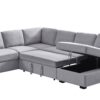 Ketterman - 4 Piece Upholstered Sectional - Light Gray - Image 2