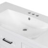 Bathroom Vanity Cabinet With Resin Integrated Sink 4 Drawers, 2 Doors - White - Image 20