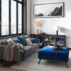 Owen - Square Coffee Table Storage Ottoman - Blue - Image 8