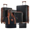 Hardshell Luggage Sets 6 Piece Suitcase Set, Expandable Lightweight Suitcases With Wheels, Tsa Lock - Black Brown - Image 21