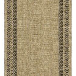 Earth - 2'7" X 7'3" Indoor, Outdoor Area Rug, Polypropylene - Jute / Black
