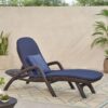 Mikael - Outdoor Chaise Lounge With Cushion - Dark Brown - Image 2