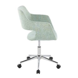 Margarite - Contemporary Task Chair - Chrome / Light Green