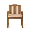 Della - Wood Armchair (Set of 2) Outdoor Dining Chairs - Cream - Image 8