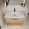 Modern Bathroom Vanity With Ceramic Sink And Soft Closing Doors, 36" Freestanding Cabinet - Oak - Image 8