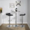 Bistro - Contemporary Adjustable Round Bar Table - Silver - Image 5