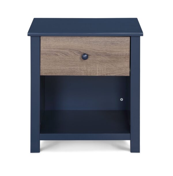 Connelly - Nightstand - Midnight Blue / Vintage Walnut