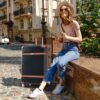 Hardshell Luggage Sets 3 Piece Double Spinner 8 Wheels Suitcase With Tsa Lock Lightweight 20''24''28'' - Black - Image 10