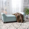 Hayes - Contemporary Armed Storage Bench With Rolled Arms - Light Blue - Image 3
