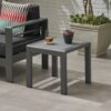 Contemporary Cape Coral Side Table With Frosted Glass Top - Gray - Image 8