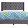 Queen Transitional Upholstered Bed - Gray - Image 5