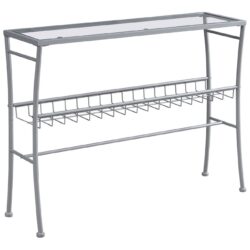 Accent Console Table For Entryway, Contemporary & Modern - Silver