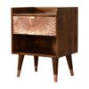 Manila - Copper 1 Drawer Nightstand - Chestnut - Image 3
