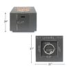 Outdoor Iron Square Propane Fire Pit With Tank Space - Brushed / Brown - Image 3