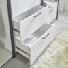 Fiona - Freestanding Walk In Wood Closet System & Metal Frame Durable Storage Solution Melamine - White - Image 7