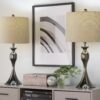 Ashland - Contemporary Table Lamp (Set of 2) - Gun - Light Gray Slub - Image 5
